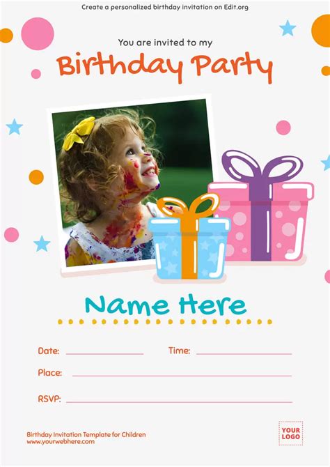 Free Online Custom Birthday Invitation Maker .